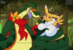 anthro areola bandai_namco big_areola big_breasts big_tail breasts bubble canid canine chest_tuft clothed clothing digimon digimon_(species) digital_media_(artwork) female fluffy fluffy_tail fox fur gloves handwear hi_res hypnosis iamaneagle_(artist) kaa_eyes mammal mind_control multicolored_body multicolored_fur navel nipples nude open_mouth outletdraws renamon ringed_eyes solo tail tuft two-tone_body two-tone_fur wide_hips