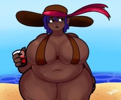 big_breasts big_thighs bikini chubby chubby_female daisykitty96 dark-skinned_female female huge_breasts vampire_girl