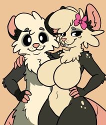 1boy 1girls 2026 alternate_version_available anthro c00madreja female furry furry_female furry_male male tagme weasel weasel_boy weasel_ears weasel_girl weasel_tail