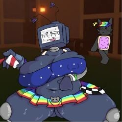 elliot_(forsaken) forsaken_(roblox) nyan_veeronica roblox roblox_game robloxian self_upload squatting sweat tagme tagme_(artist) veeronica