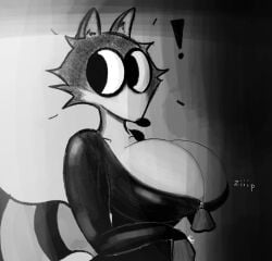 anthro anthro_female anthro_only breasts bust fanart fanart_from_twitter female female_only furry furry_female furry_only oc original_character raccoon raccoon_girl tagme thighs ultraneeks uva_the_raccoon