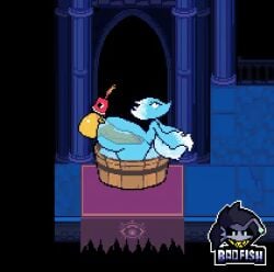 1boy 1boy1girl 1girl 1girls anal animated ass badfish big_ass big_breasts big_penis breasts cuptain_(deltarune) deltarune female gif jiggle male miss_mizzle_(deltarune) penis sex water