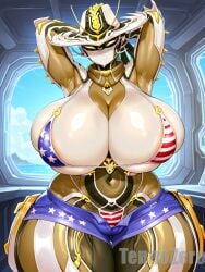 ai_generated alien big_breasts digital_extremes female mesa_(warframe) mesa_prime_(warframe) monster_girl robot_girl tagme tencent tennozeroo warframe warframe_(species)