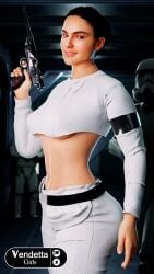 3d belly_piercing blaster_(star_wars) blender clone_wars padme_amidala star_wars stormtrooper vendettagirls