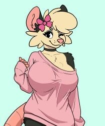 1girls 2026 anthro c00madreja clothed clothing furry furry_female furry_only tagme weasel weasel_ears weasel_girl