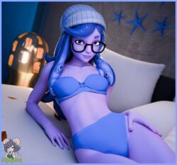 bra fortnite glasses panties slymyguy solo_female tagme tenta_(fortnite) tentacle underwear