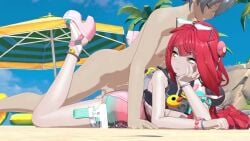 1boy 1girls 3d 3d_animation artist_request beach beach_background bored bored_expression bored_sex clothing disinterested disinterested_sex duo eye_roll female female_penetrated green_eyes hoyoverse male male/female male_penetrating male_penetrating_female mihoyo mihoyo_technology_(shanghai)_co._ltd. no_sound nude nude_male public public_nudity public_sex red_hair sex straight swimsuit tagme ukinami_yuzuha ukinami_yuzuha_(tanuki_in_broad_daylight) unimpressed uninterested video zenless_zone_zero