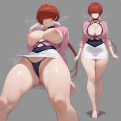 1girls ai_generated big_breasts big_tits breasts_out cameltoe clothed clothed_female curvy curvy_female king_of_fighters light-skinned_female light_skin long_hair pale-skinned_female pale_skin panties pussy red_hair shermie_(kof) skirt skirt_lift smiling standing thick tight_pussy tits tits_out voluptuous voluptuous_female