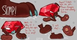 battle_for_dream_island battle_for_dream_island_again bfb bfdi bfdia cum flower_(bfdi) object_shows paws ruby_(bfdi) size_difference tentacle_penis