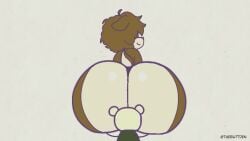 2d 2d_animation big_ass brown_body bubble_ass face_fart facesitting fart fart_cloud fart_fetish farting_in_face hair_covering_eyes long_hair oc original_character sitting sound tagme thebuttden video white_background wobbling_ass