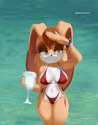 anthro beach bikini bunny female mobian mobian_(species) sonic_(series) sonic_the_hedgehog_(series) vanilla_the_rabbit
