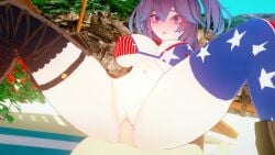 animated beach_sex big_breasts cincaoizz cottontail_(vtuber) cum_in_pussy cum_inside flag_bikini heterochromia indie_virtual_youtuber koikatsu mordredfans no_sound purple_hair riding_penis tagme video virtual_youtuber
