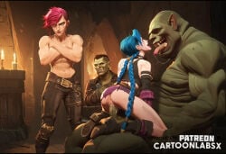 ai_generated arcane arcane_jinx arcane_vi blue_hair cartoon clothes_down clothes_removed covering covering_crotch covering_self cuckold cumming defeat defeat_sex defeated defeated_heroine dominant embarrassed embarrassed_female embarrassed_nude_exposure embarrassed_nude_female enf female female_penetrated fucked_senseless fucked_silly game_over game_over_screen girl green_body humiliated humiliating humiliation humiliation_fetish intense intense_orgasm intense_sex jinx_(league_of_legends) lost_clothes moaning moaning_girl moaning_in_pleasure moaning_loud moaning_on_cock mouth_open orc orc_male orgasm orgasm_face penetration penile_penetration penis penis_in_pussy petite petite_body petite_female pussy red_hair sex sexual_intercourse shocked shocked_expression shocked_eyes watching watching_sex woman