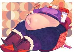 bbw crack_the_moon fat huge_belly huge_breasts huge_thighs pacifica_northwest thick_thighs wide_hips