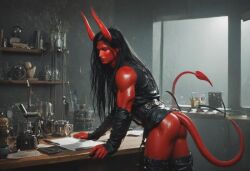 1boy ai_generated demon horns male male_only red_skin solo tail xentor