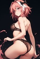 ai_generated astolfo_(fate) astolfo_(saber)_(fate) breasts female femboy feminine_male lingerie pink_eyes pink_hair trap