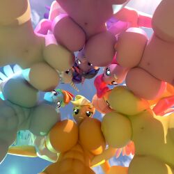 1:1 3d 3d_animation 6girls alicorn animated anthro anthrofied applejack_(mlp) big_breasts biped blue_body breast_squish breasts breasts_frottage clopmaestroman derpibooru digital_media_(artwork) equid equine female fluttershy_(mlp) friendship_is_magic genitals hasbro hi_res horn horse horse_ears horse_girl horse_humanoid huge_breasts low-angle_view mammal mane_six_(mlp) my_little_pony mythological_creature mythological_equine mythology navel nipples no_sex no_sound nude orange_body pegasus pink_body pinkie_pie_(mlp) purple_body pussy rainbow_dash_(mlp) rarity_(mlp) short_playtime squish take_your_pick thick_thighs twilight_sparkle_(mlp) uncensored uncensored_breasts uncensored_pussy unicorn vagina video white_body wings yellow_body