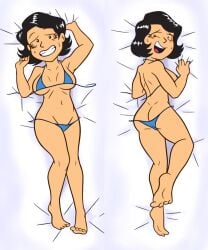 asian_female bikini blue_bikini callous dakimakura dakimakura_design embarrassed feetfish filipina rianne_nicah