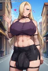 1futa 1futanari abs ai_generated big_ass big_balls big_breasts big_butt big_nipples big_penis blonde_hair blue_eyes breasts bulge choker fishnets flaccid futa_only futanari futanari hair hair_over_one_eye heart huge_balls huge_breasts huge_cock huge_cock huge_nipples ino_yamanaka jewelry large_breasts large_penis long_hair motion_lines naruto naruto_(series) naruto_shippuden navel penis puffy_nipples shinkoritl skirt smile solo solo_focus solo_futa standing tank_top toned toned_futa