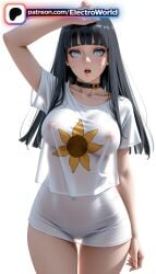 1girls 2026 ai_generated artist_name bangs black_choker black_hair blue_eyes blunt_bangs boruto:_two_blue_vortex breasts bust chest choker covered_nipples electroworld exposed_nipples female hi_res high_quality high_resolution highres hime_cut long_hair looking_at_viewer naruto naruto_(series) nipples nipples_outside patreon patreon_username see-through shirt solo stable_diffusion t-shirt uzumaki_himawari watermark wet wet_clothes wet_shirt white_background white_shirt