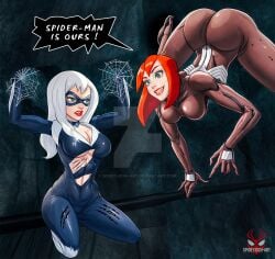 2girls big_ass big_breasts black_cat_(marvel) black_cat_(spectacular) breasts bust busty carnage_queen curvaceous curvy curvy_figure digital_media_(artwork) disney_xd felicia_hardy female hips marvel marvel_animated_universe marvel_comics mary_jane_watson mary_jane_watson_(spectacular) mature mature_female slim_waist spider-man_(series) spideyjosh-art the_spectacular_spider-man thick thick_hips thick_legs thick_thighs thighs voluptuous waist wide_hips