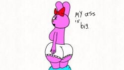 bad_anatomy bad_art big_butt doodle_toons jellybean underwear white_panties