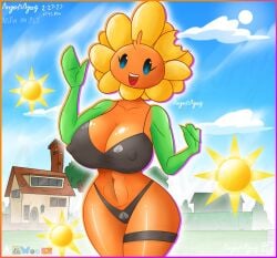 1girls angelsagony anthro anthrofied ass breasts breasts female flora_fauna plant plant_girl plant_humanoid plantie plants_vs._zombies plants_vs_zombies popcap_games pussy sunflower_(pvz)