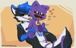 anthro anthro_on_anthro anthro_only catnap catnap_(poppy_playtime) critters_(poppy_playtime) domestic_cat feline feline furry_only no_humans notsafeforwanking oc poppy_playtime poppy_playtime_(chapter_3) purple_fur purple_skin sex smiling_critters tagme