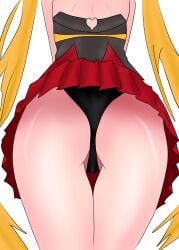 ass ass_focus blonde_hair eternals_(idol_corp) female female_only hag idol-es idol_corp long_hair necromancer nude nude_female pointy_ears red_eyes ruby_runeheart small_breasts solo witch young