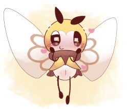 1girls bee blush bug insects pokémon_(species) pokemon pokemon_sm presenting pussy pussy_juice pussy_juice_drip pussy_peek ribombee wings wouldulikesoup