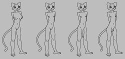 anthro average_penis bethesda_softworks big_breasts big_penis breasts felid female flaccid flat_chested genitals girly group hi_res katia_managan khajiit long_penis madmanransom male mammal penis prequel_adventure pussy rule_63 smile the_elder_scrolls webcomic