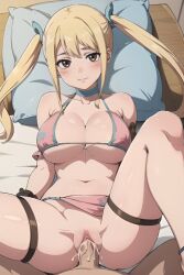 1boy 1girls 2d ai_generated anime bed belly_dancer belly_dancer_outfit big_breasts blonde_hair blush breasts brown_eyes clothed clothed_sex clothing cum cum_drip cum_in_pussy cum_inside cumshot duo ejaculation fairy_tail fairy_tail:_dragon_cry harem_girl harem_outfit large_breasts legs legs_spread legs_up light-skinned_female light-skinned_male light_skin loincloth loincloth_aside looking_at_viewer lucy_heartfilia male male/female male_penetrating male_penetrating_female male_pov missionary missionary_position no_panties nopemope26 on_back on_bed penetration penis penis_out plump pov pussy pussy_ejaculation pussy_juice straight thick_thighs thighs twintails uncensored vagina vaginal_insertion vaginal_penetration vaginal_sex