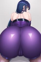 1girls ai_generated aqua_eyes armwear ass ass_focus back_view backboob bare_shoulders big_ass big_breasts blue_hair bodysuit breasts cameltoe curvy facing_away female female female_only fishnet_armwear fishnets fully_clothed gloves hi_res highres huge_ass huge_breasts hyper_ass igawa_asagi large_ass large_breasts looking_at_viewer massive_ass nai_diffusion nipples novelai pussy shiny_clothes solo stable_diffusion tagme taimanin_(series) taimanin_asagi tight_clothing very_long_hair voluptuous