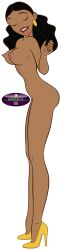 alpha_channel anti-gravity_boobs breasts dark-skinned_female dark_skin disney disney_channel for_sticker_use gagala kim_possible melanin monique_(kim_possible) nipples phillipthe2 png sticker_template transparent_background transparent_png