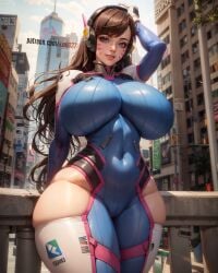 1girls ai_generated alternate_breast_size blizzard_entertainment busty d.va female female_only hana_song huge_ass huge_breasts kw0337 latex light-skinned_female light_skin overwatch overwatch_2 skin_tight skindentation thick_thighs voluptuous