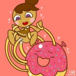 1girls anal clothing cookie_run dress female gingerbright lorennsfw open_mouth penetration pussy restrained sex space_doughnut_cookie spread_legs tentacle vaginal_penetration