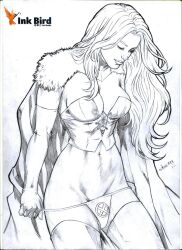 black_and_white corset emma_frost inkbirdartstudio marvel marvel_comics pulling_down_panties pulling_panties sancara white_queen x-men