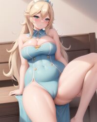 ai_generated dress mario_(series) princess_rosalina rosetta_(super_mario_galaxy) stable_diffusion thick_thighs