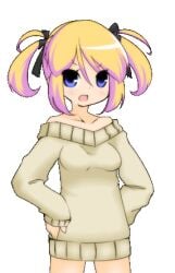 animated panic_party rin_(panic_party) standing sweater twintails