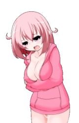 big_breasts izuyu_(panic_party) panic_party pink_hair