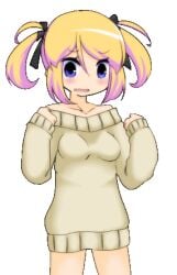 animated panic_party rin_(panic_party) sweater twintails