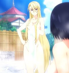 blonde_hair evangeline_a.k._mcdowell evangeline_a_k_mcdowell female mahou_sensei_negima! medium_breasts stitched towel uq_holder!