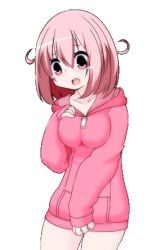 animated big_breasts hoodie izuyu_(panic_party) panic_party