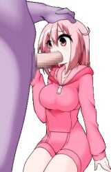 animated big_breasts blowjob hoodie izuyu_(panic_party) panic_party sucking_penis