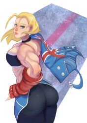 1girls absurd_res absurdres artist_name artist_signature ass big_ass big_butt blonde_hair blue_eyes boinboinz boobs_and_butt_pose breasts british_flag cammy_white capcom cleavage curvy fat_ass female female_focus female_only fingerless_gloves fully_clothed gloves hi_res high_resolution highres large_ass light-skinned_female light_skin looking_back medium_breasts muscular muscular_arms muscular_female sideboob simple_background solo solo_female solo_focus street_fighter street_fighter_6 tagme thick_ass twitter_username voluptuous