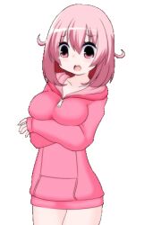 big_breasts hoodie izuyu_(panic_party) panic_party standing