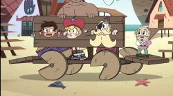 accurate_art_style ambiguous_penetration bent_over captured from_behind implied_sex marco_diaz pillory river_johansen star_butterfly star_vs_the_forces_of_evil sunnie