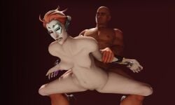 3d 3d_(artwork) held_up implied_penetration male moira naked overwatch overwatch_2 sasa sex