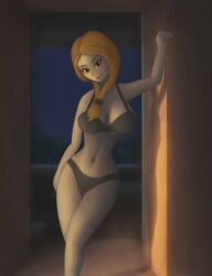 1girls black_lingerie breasts brown_eyes casual_clothing curvaceous curvy curvy_female feet female gray_body grey_skin huge_breasts lingerie midna midnight night nintendo orange_hair purple_mouth red_eyes red_hair saf-404 saf_404 safartwoks safartworks seductive smile solo the_legend_of_zelda the_legend_of_zelda:_twilight_princess twili_midna twilight_princess wide_hips