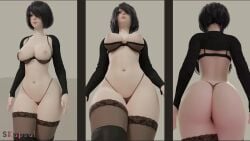 1girls 3d animated ass big_ass big_breasts big_thighs black_hair blender breasts lingerie nier nier:_automata nipples panties simple_background skapsai solo solo_female tagme thick_thighs thighhighs thighs video voluptuous walk_cycle walking wide_hips yorha_2b